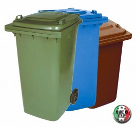 GARBAGE BINS (DUSTBINS) 240L ΚΑΔΟΙ ΑΠΟΡΡΙΜΜΑΤΩΝ 240L ΙΤΑΛΙΚΟΣ ΣΕ ΔΙΑΦΟΡΕΤΙΚΑ ΧΡΩΜΑΤΑ